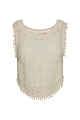 Sleeveless embroidered crop top