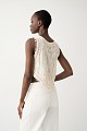 Sleeveless embroidered crop top