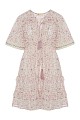 Mini floral dress with short sleeves