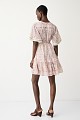Mini floral dress with short sleeves