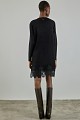 Mini knitted dress with lace