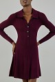 Mini rib dress with collar