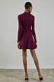 Mini rib dress with collar