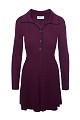 Mini rib dress with collar