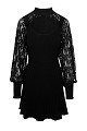 Mini knitted dress with lace