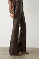 Leather look flare pants