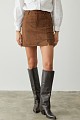 Mini suede skirt