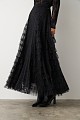 Maxi skirt with lace and tulle