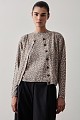 Knitted leopard print cardigan