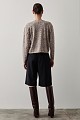 Knitted leopard print cardigan