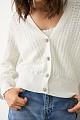 Knitted cardigan with rhinestones