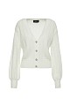 Knitted cardigan with rhinestones