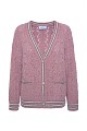 Knitted cardigan with stripe