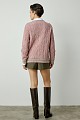 Knitted cardigan with stripe