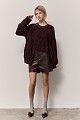 Chunky cardigan with rhinestones