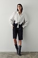 Satin shirt with lace