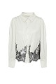 Satin shirt with lace