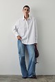 Cotton shirt with rhinestones