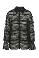 Semi sheer shirt with lace