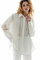 Oversized broderie πουκάμισο