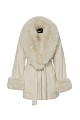 Shortline coat with faux fur