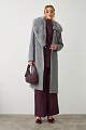 Longline coat with furry collar