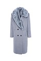 Longline coat with furry collar