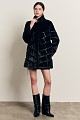 Longline faux fur with collar