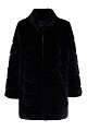 Longline faux fur with collar