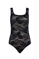 Sleeveless bodysuit with lace