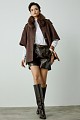 Leather look shorts with buckle