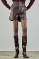 Leater look shorts