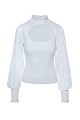 Cut-out sweater with lace