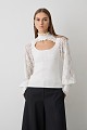 Cut-out sweater with lace