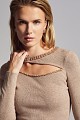 Cut out sweater with beads