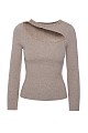 Cut out sweater with beads