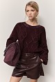 Chunky sweater with rhinestones