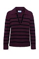 V neck ριγέ πουλόβερ