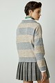 Striped sweater with collar