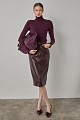 Turtleneck sweater with frills on the sleeves
