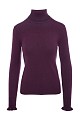 Turtleneck sweater with frills on the sleeves