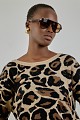 Leopard sweater with rhinestones