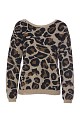 Leopard sweater with rhinestones