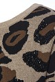 Leopard sweater with rhinestones