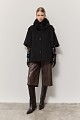 Cape with furry collar