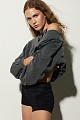 Sweater V-neck with rhinestones