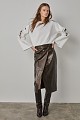 Sweatshirt with embroidered sleeves