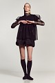 Short sleeves blouse with tulle
