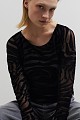 Semi sheer zebra top