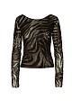 Semi sheer zebra top